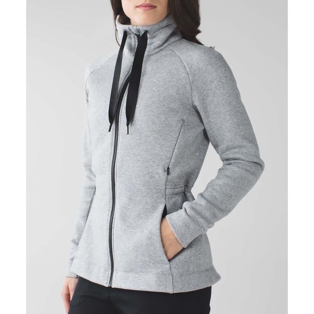 Lululemon &Go Takeoff Fleece Jacket in Grey - Size 4